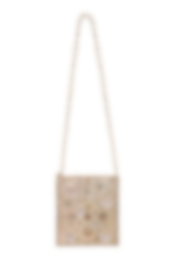 Rose Gold Embellished Clutch by Fuchsia by Aashka Mehta at Pernia's Pop Up Shop