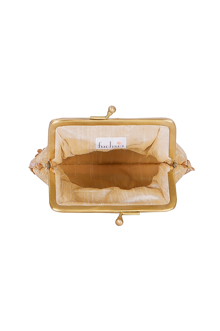 Gold Silk Potli Bag by Fuchsia by Aashka Mehta at Pernia's Pop Up Shop