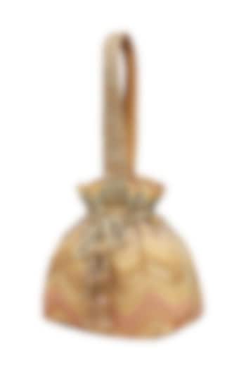 Gold Embroidered Potli by Fuchsia by Aashka Mehta at Pernia's Pop Up Shop