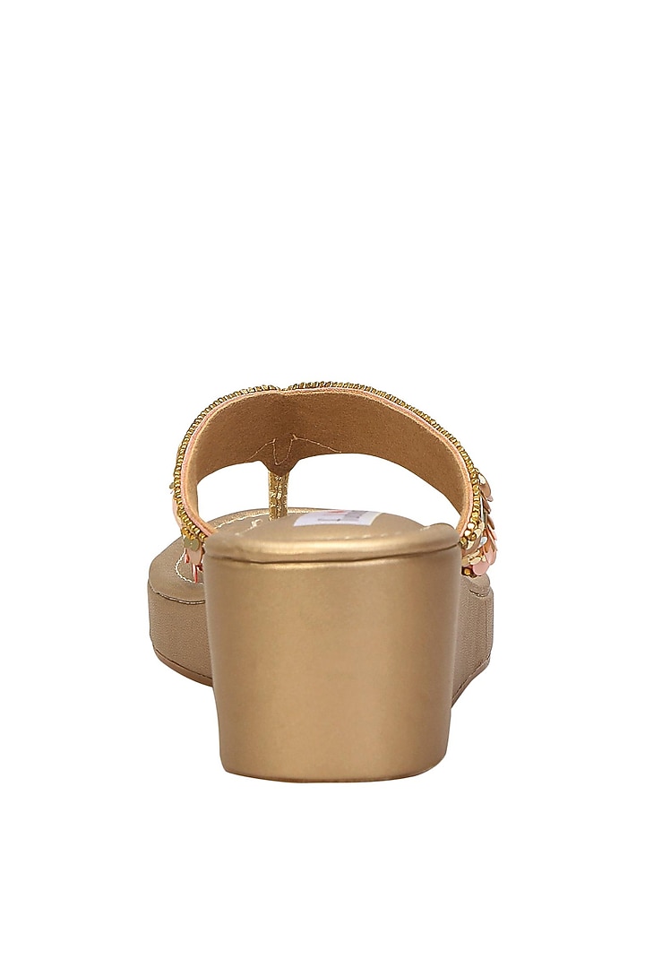 Multi-Coloured Faux Leather Sliders by Fuchsia by Aashka Mehta at Pernia's Pop Up Shop