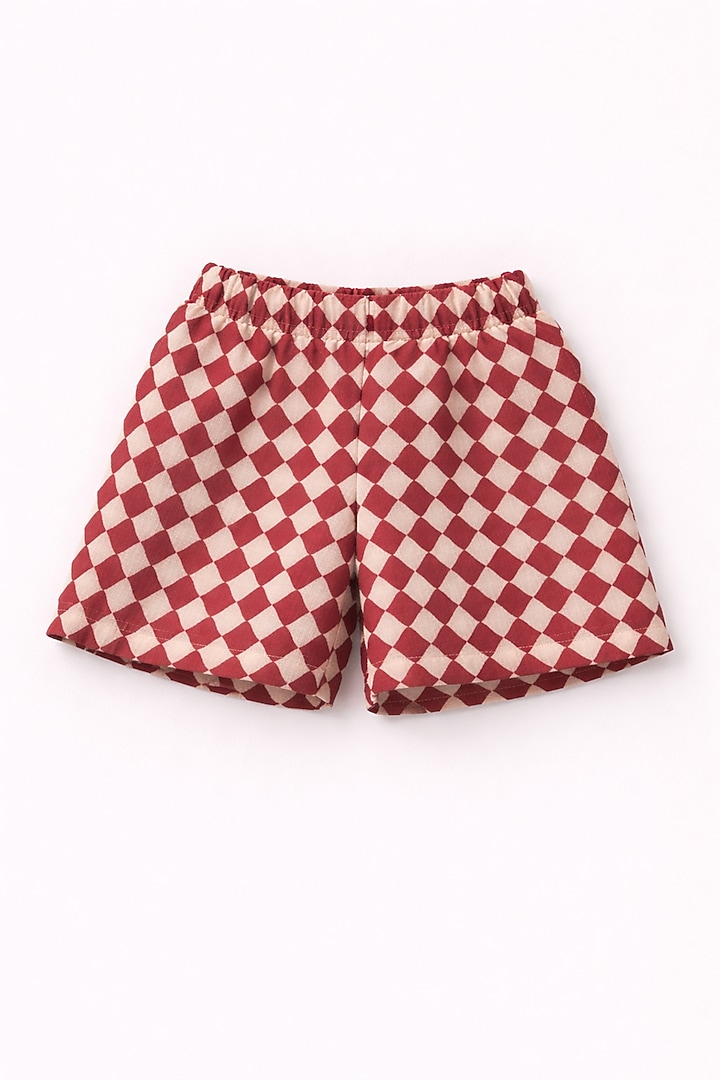 Multi-Colored Pure Linen Printed Co-Ord Set For Boys by FUNNY BONES CLOTHINGS at Pernia's Pop Up Shop