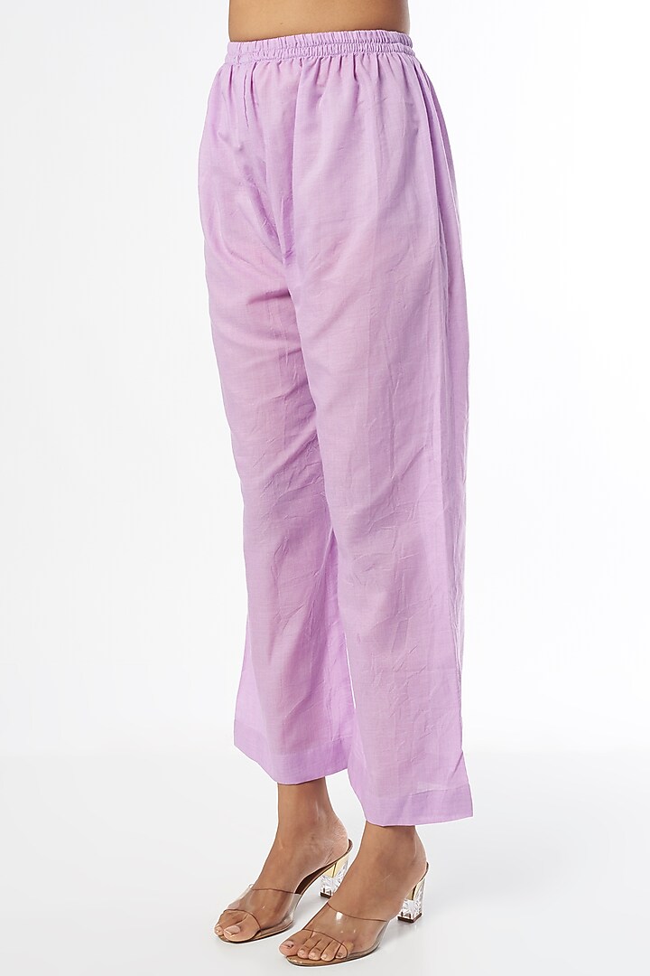 Lilac Cotton Anarkali Set by Firann by Shaheen at Pernia's Pop Up Shop
