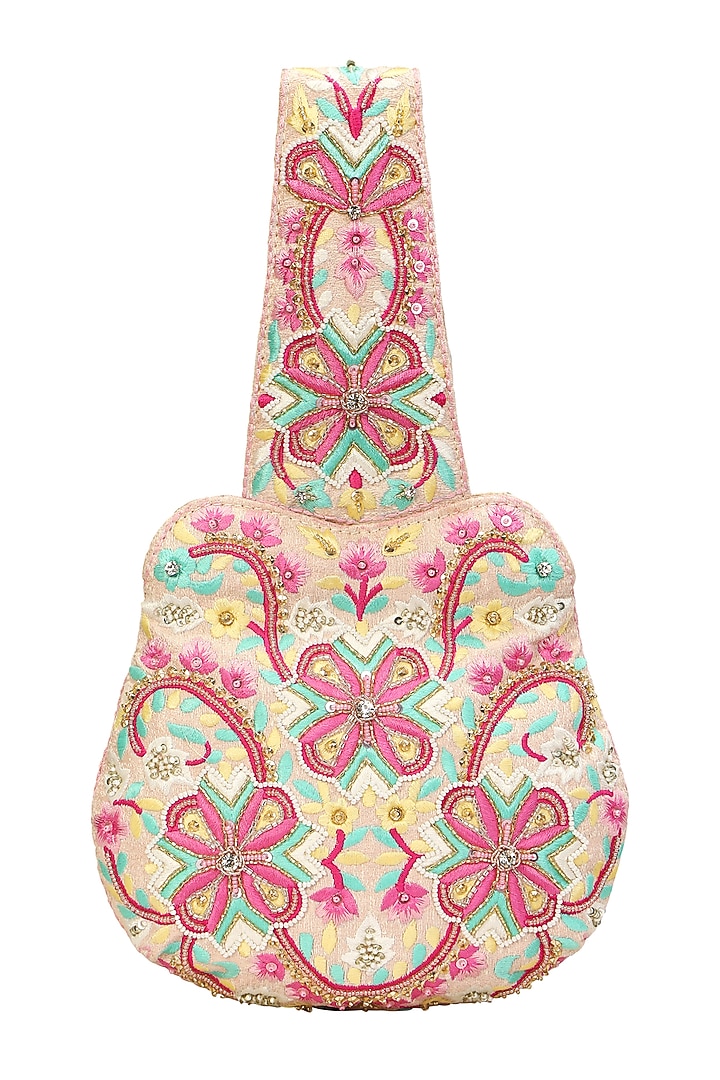 Multi-Colored Embroidered Potli by Fuchsia by Aashka Mehta at Pernia's Pop Up Shop