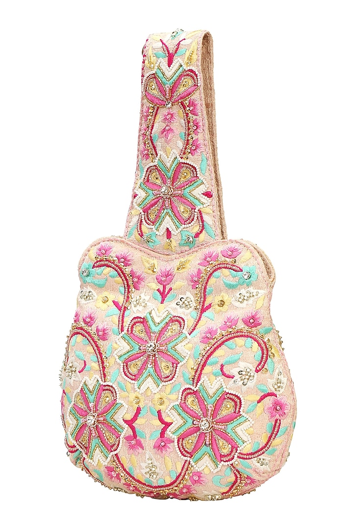 Multi-Colored Embroidered Potli by Fuchsia by Aashka Mehta at Pernia's Pop Up Shop