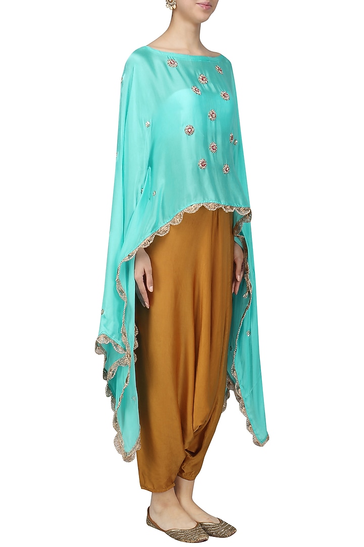 Sky blue Nargis Embroidered Cape available only at Pernia's Pop Up Shop.
