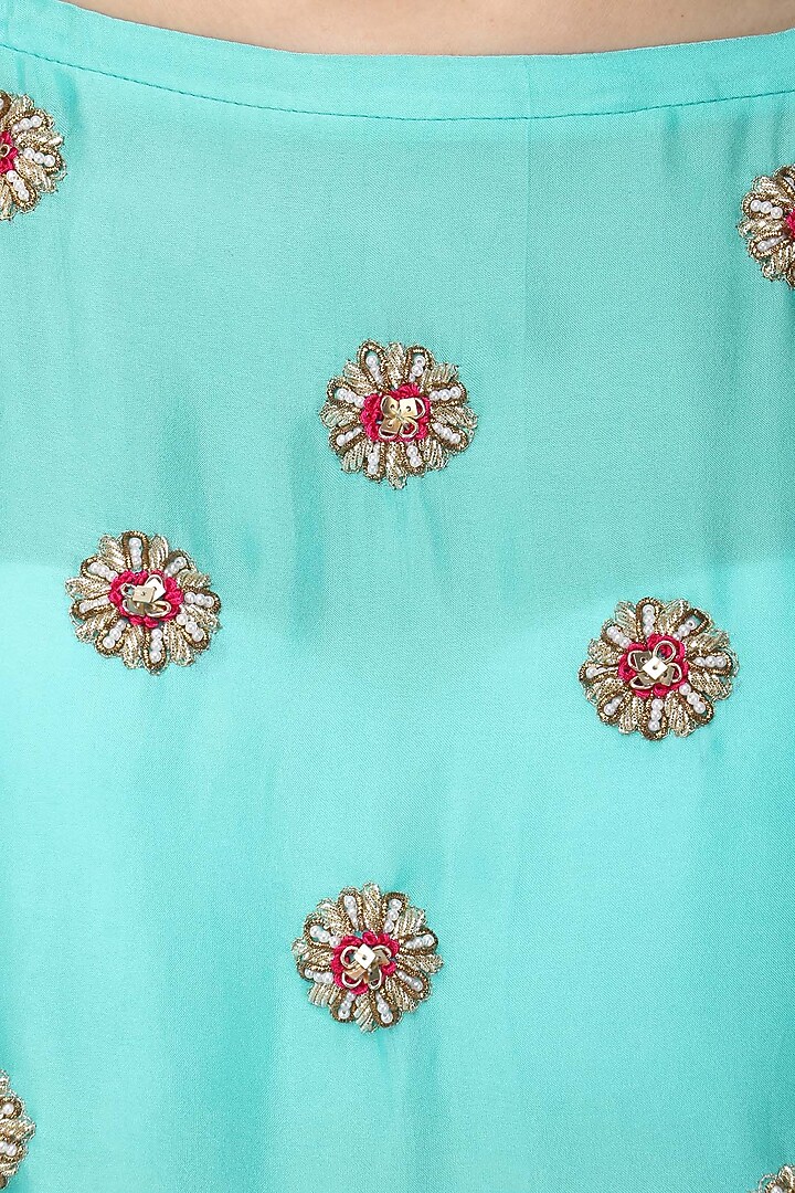 Sky blue Nargis Embroidered Cape available only at Pernia's Pop Up Shop.