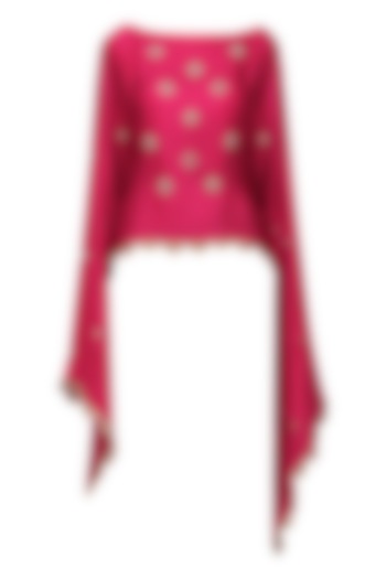 Hot Pink Nargis Embroidered Cape by Fancy Pants