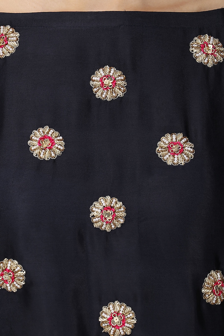 Navy Nargis Embroidered Cape available only at Pernia's Pop Up Shop.