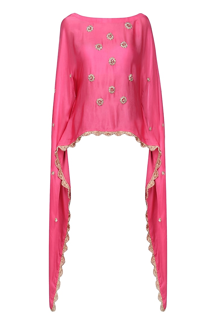 Light Pink Nargis Embroidered Cape by Fancy Pants