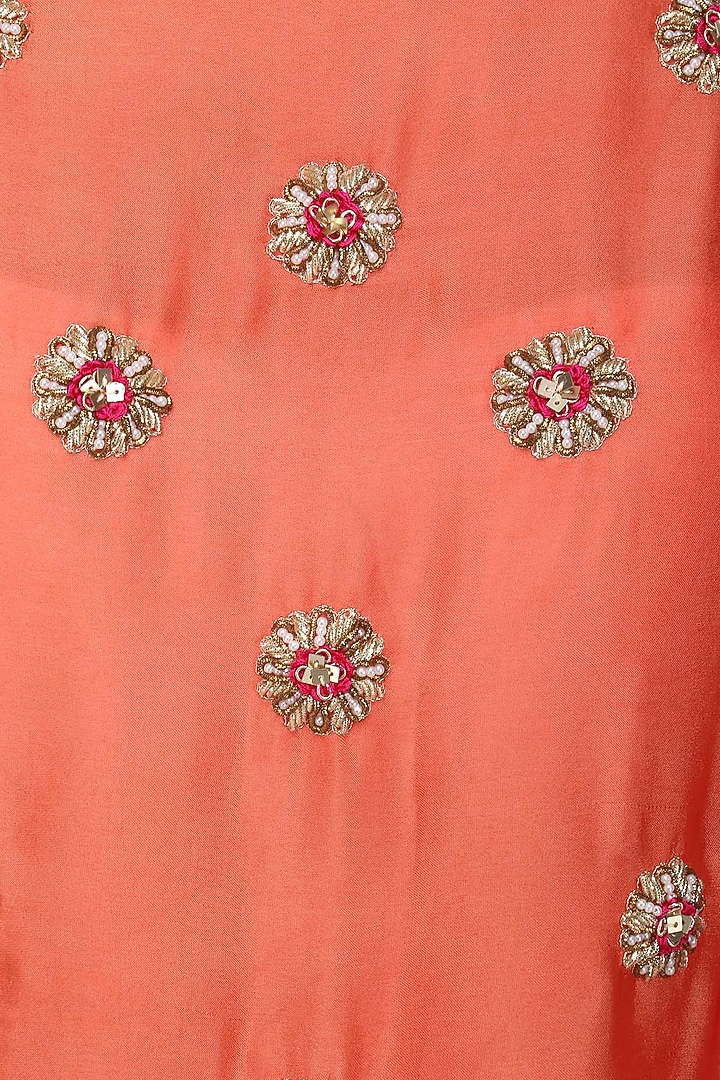 Orange Nargis Embroidered Cape available only at Pernia's Pop Up Shop.