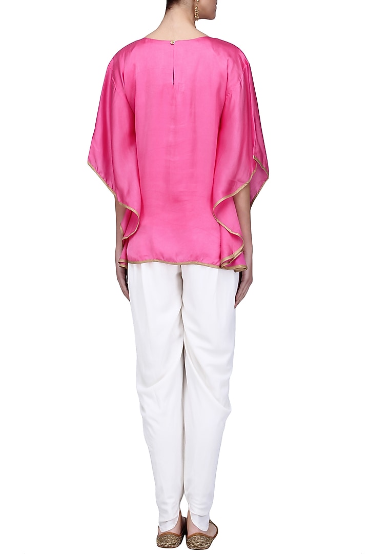Light pink Meera Embellished Cape Sleeves Top available only at Pernia's Pop Up Shop.