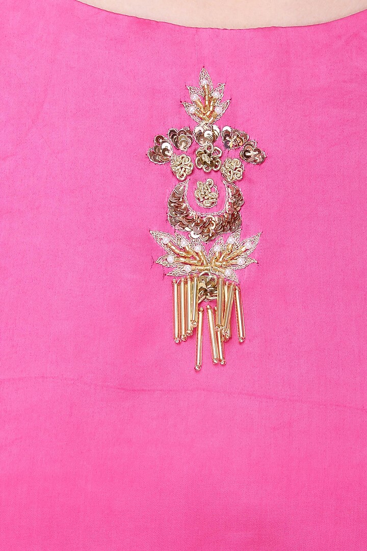 Light pink Meera Embellished Cape Sleeves Top available only at Pernia's Pop Up Shop.