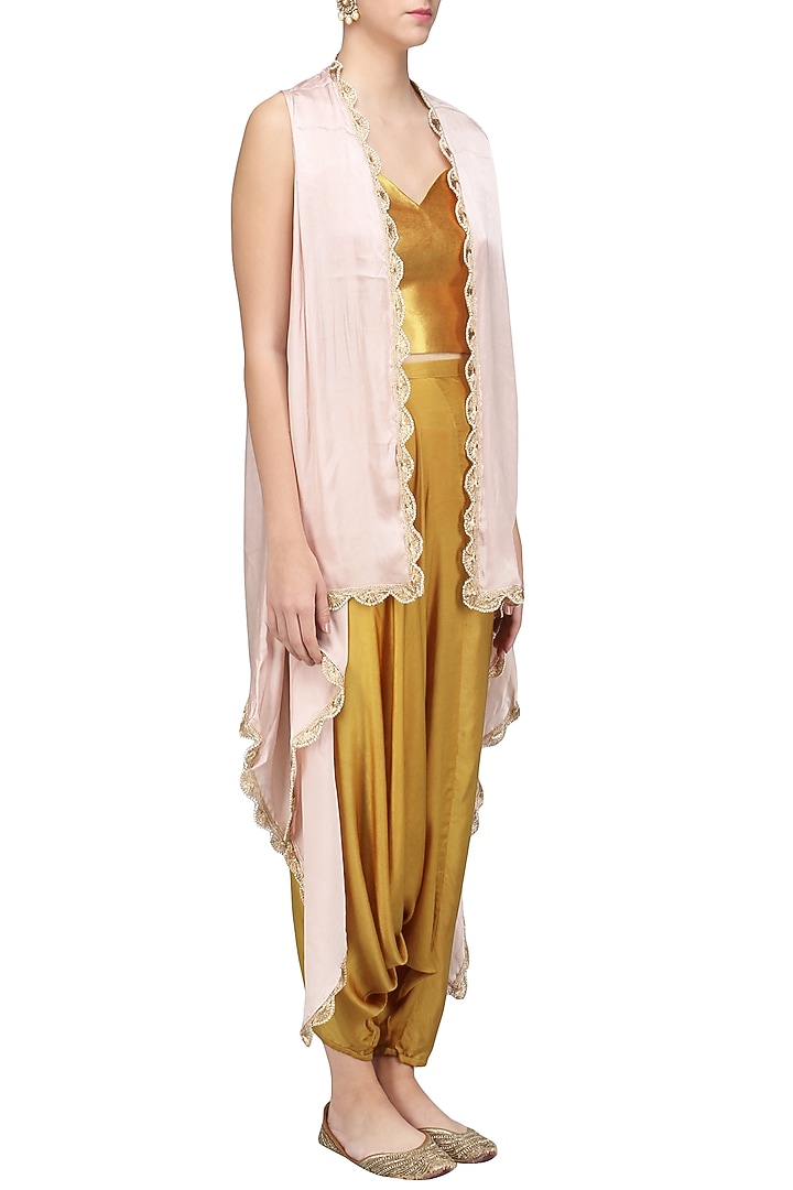 Rose gold Naya Cape Jacket available only at Pernia's Pop Up Shop.