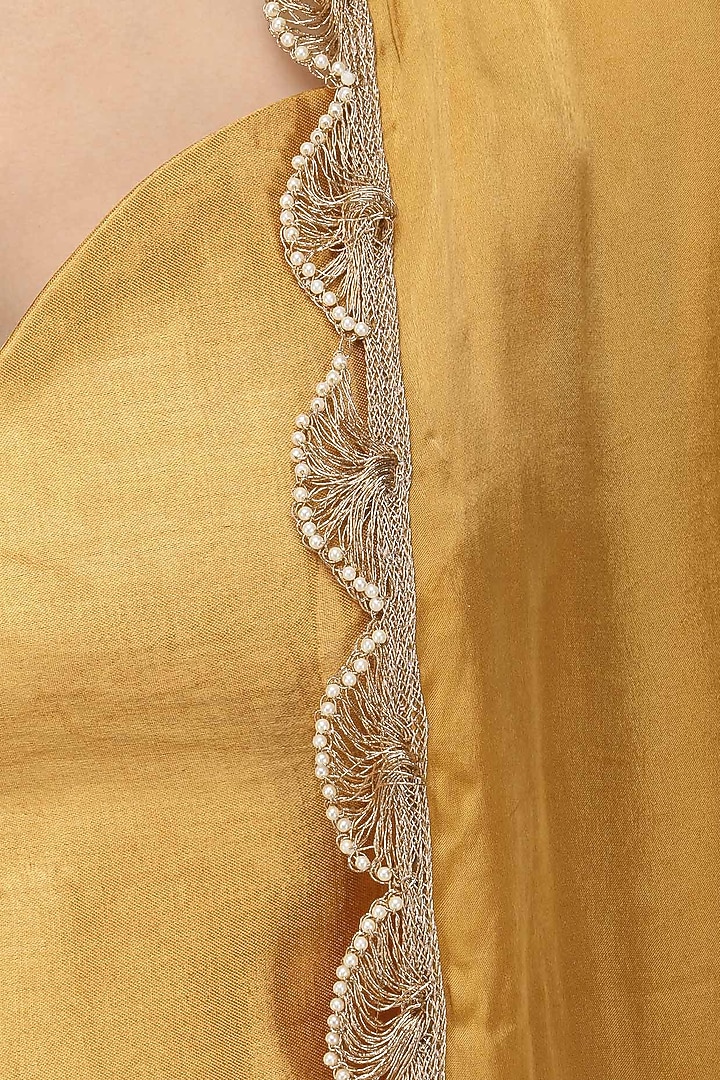 Gold Naya Cape Jacket available only at Pernia's Pop Up Shop.