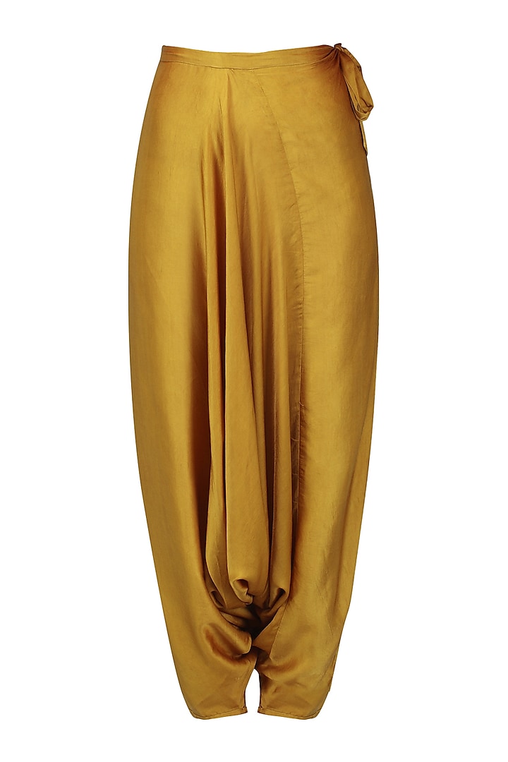 Gold Saara Cowl Pants by Fancy Pants