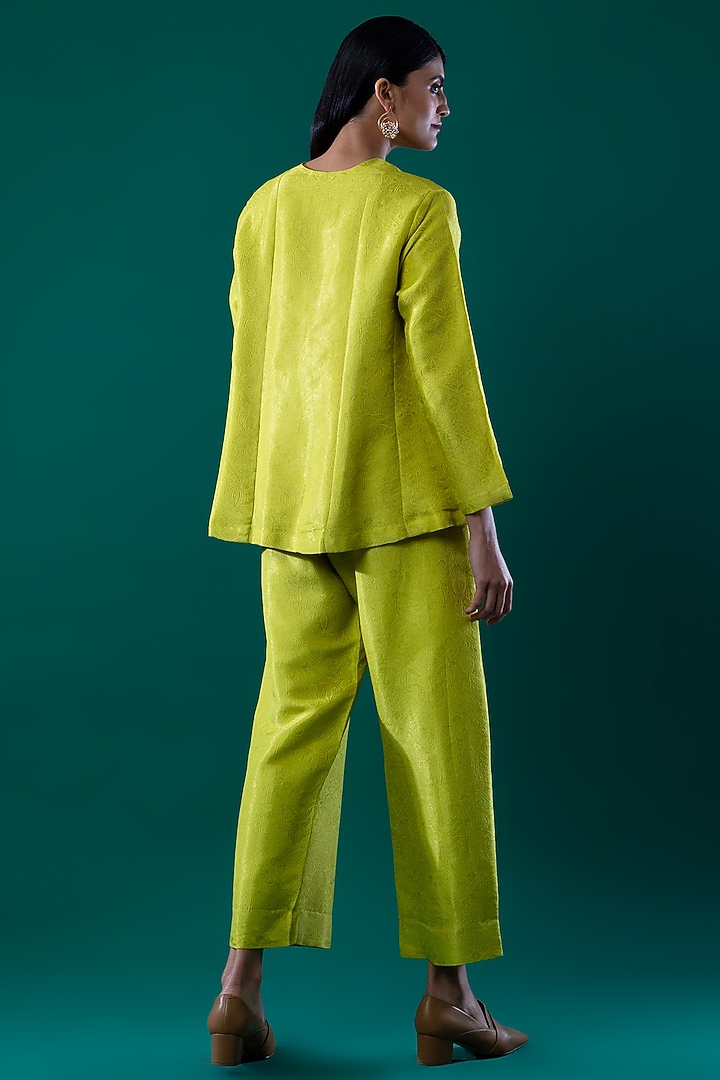 Lime Green Hand Embroidered Top by FEBo6 at Pernia's Pop Up Shop