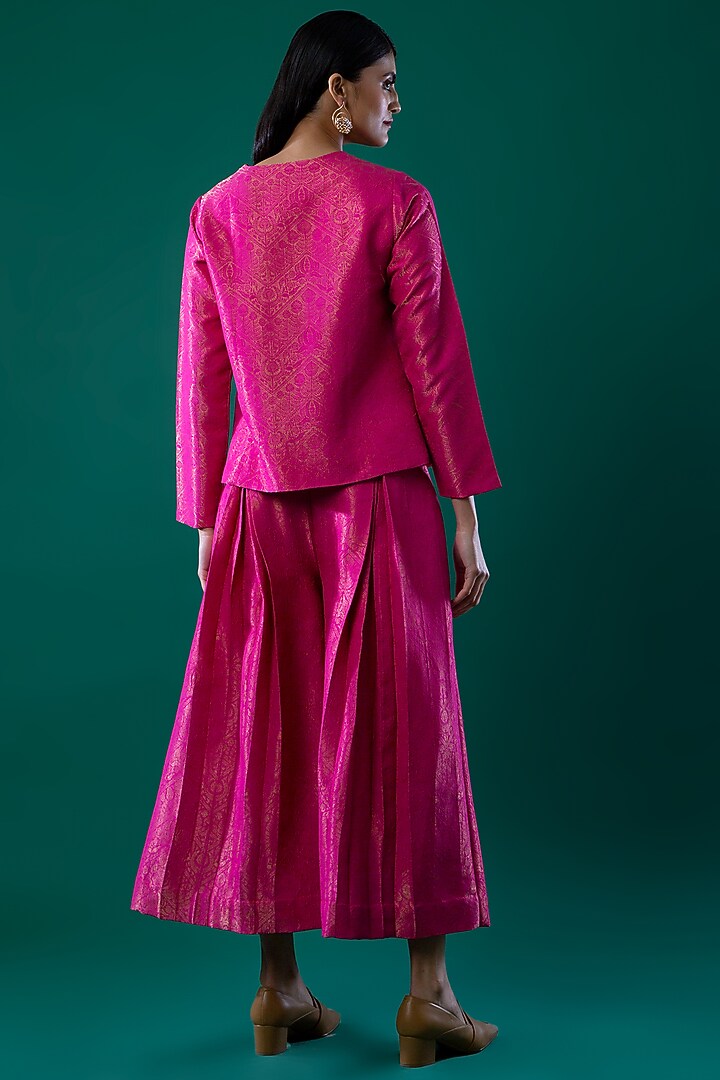 Fuchsia Hand Embroidered Top by FEBo6 at Pernia's Pop Up Shop