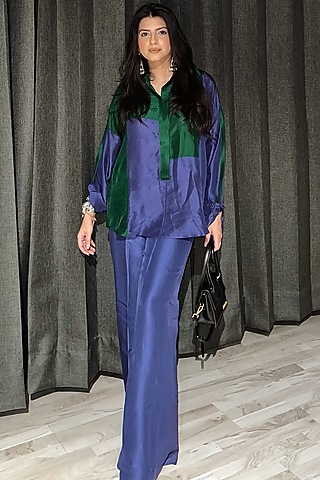 Purple Silk Co-Ord Set by FEBo6