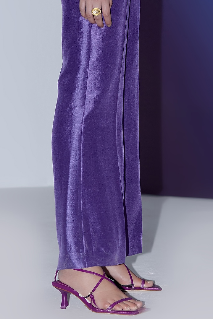Purple Silk Co-Ord Set by FEBo6 at Pernia's Pop Up Shop