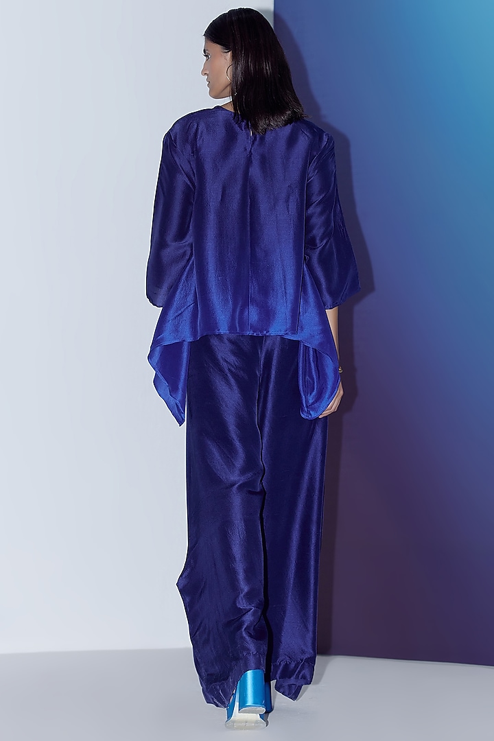 Zara Purple Silk Trouser Coord Set