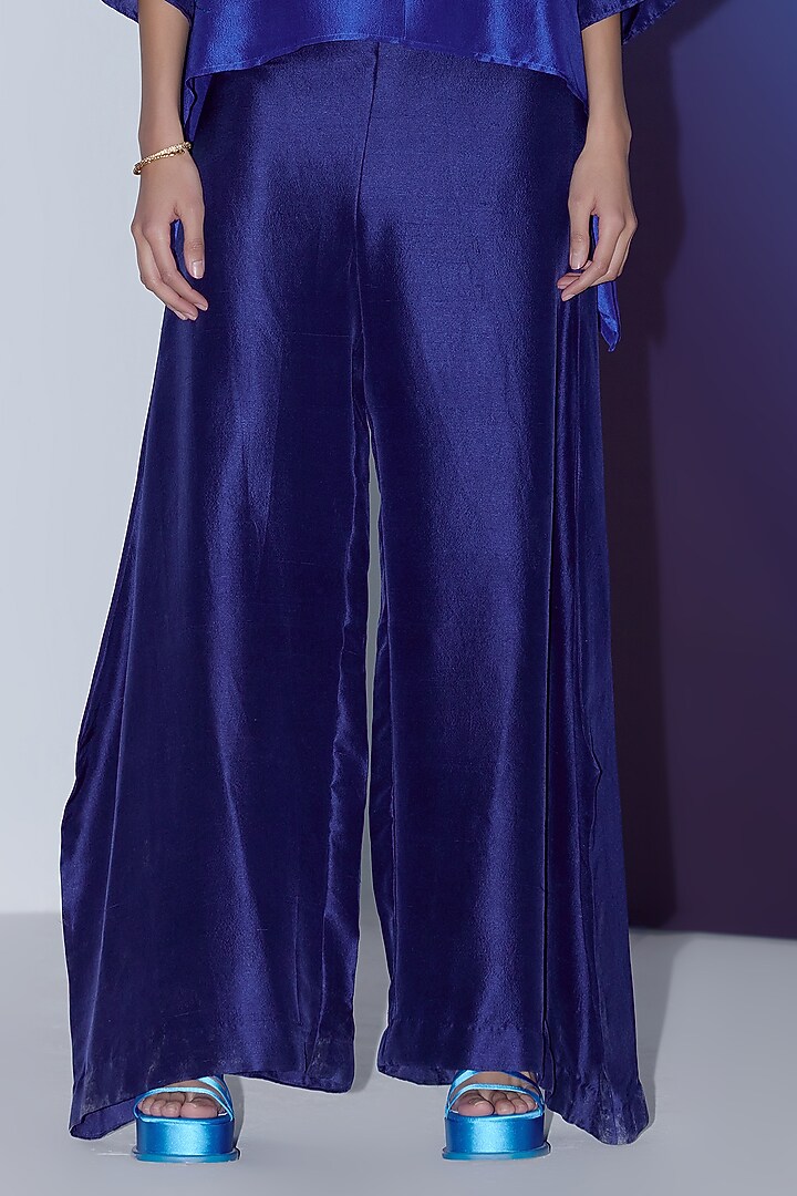 Midnight Blue Silk Co-Ord Set by FEBo6 at Pernia's Pop Up Shop