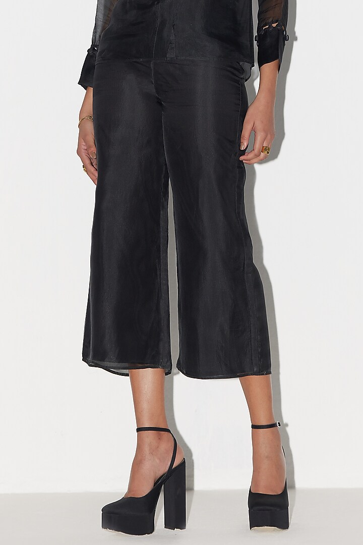 Black Silk Organza Co-Ord Set by FEBo6 at Pernia's Pop Up Shop