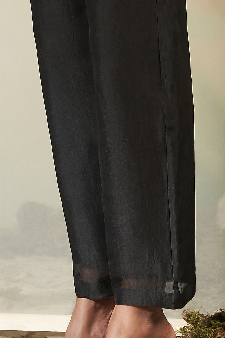 Black Hand Embroidered Jacket Set by FEBo6 at Pernia's Pop Up Shop