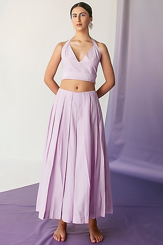 Lilac Cotton Silk Bralette by FEBo6