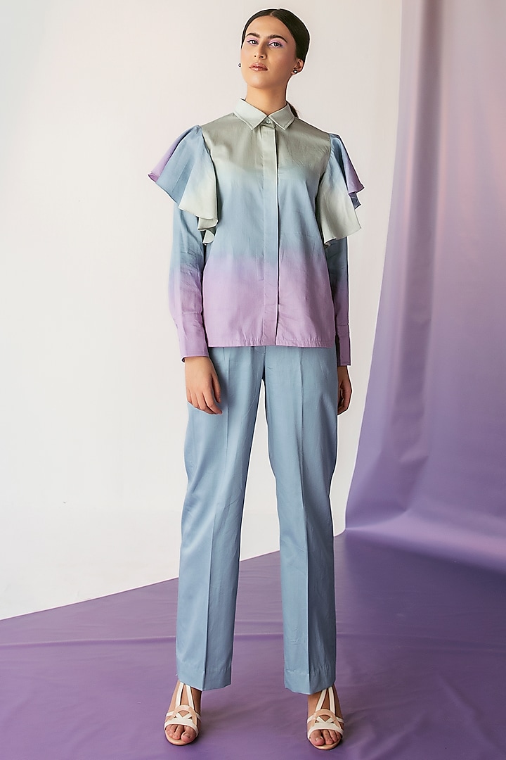 Lilac & Blue Ombre Shirt by FEBo6