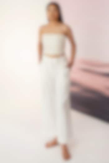 Off-White Organza Tube Top by FEBo6 at Pernia's Pop Up Shop