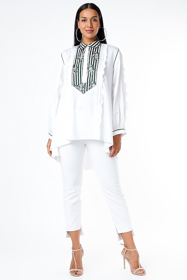 White Octopus Printed Tunic by Felix bendish