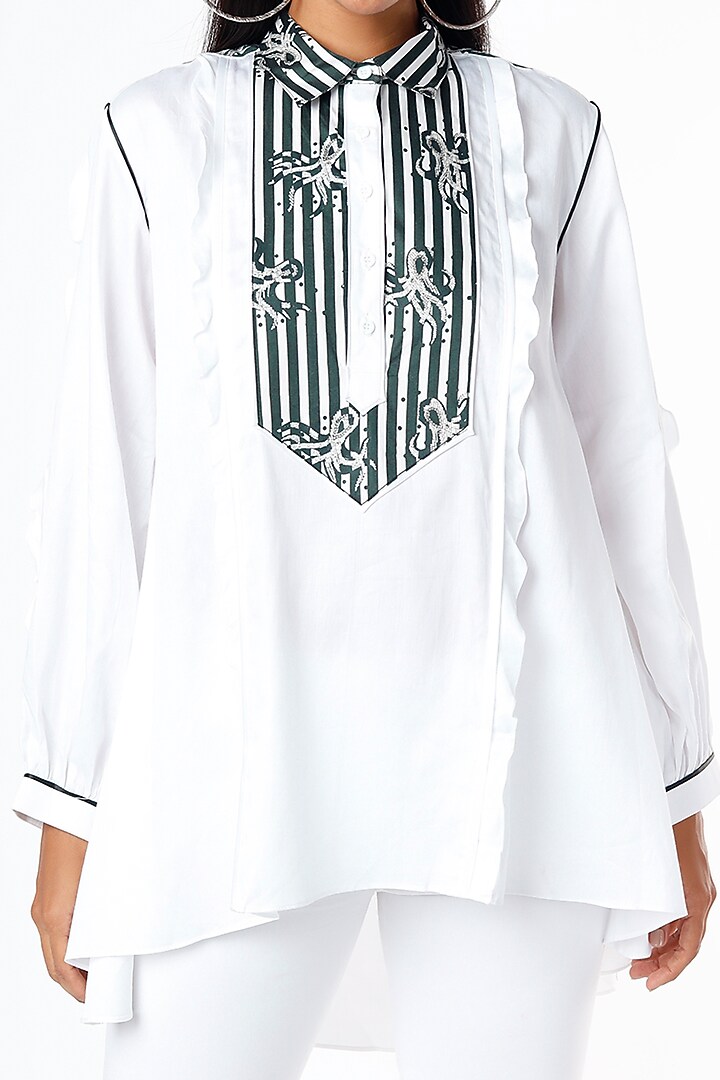 White Octopus Printed Tunic by Felix bendish at Pernia's Pop Up Shop