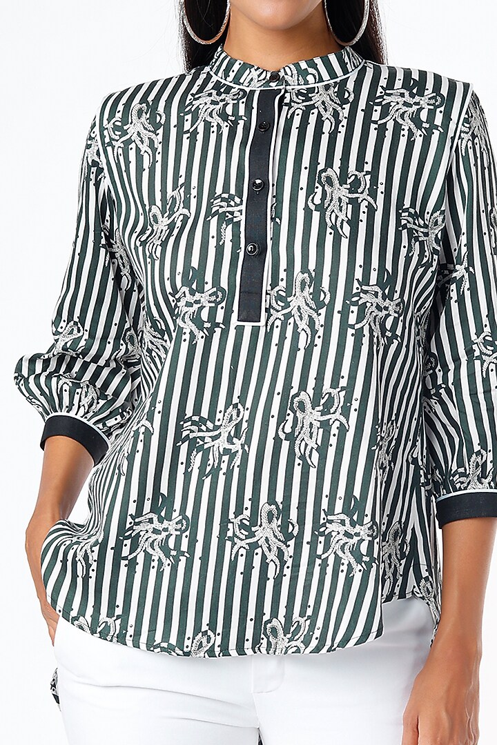 Black Octopus Printed Tunic by Felix bendish at Pernia's Pop Up Shop
