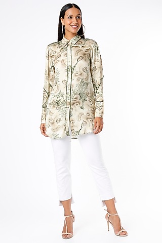 Off-White Printed Tunic by Felix bendish