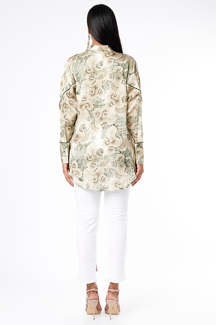 Off-White Printed Tunic by Felix bendish at Pernia's Pop Up Shop