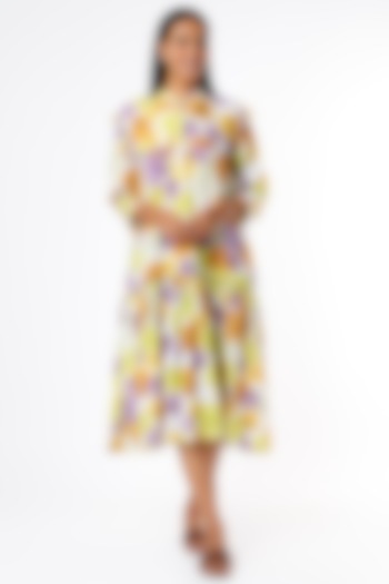 Multi-Colored Floral Printed Dress by Felix bendish