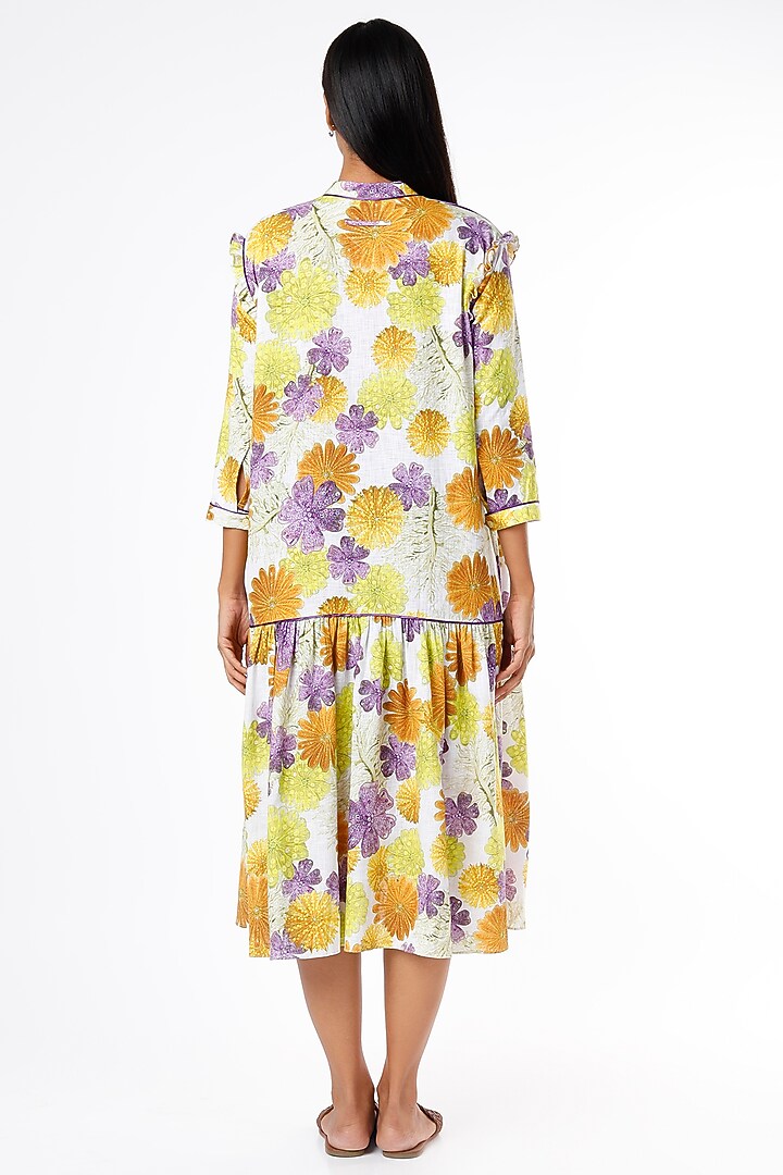Multi-Colored Floral Printed Summer Dress by Felix bendish at Pernia's Pop Up Shop