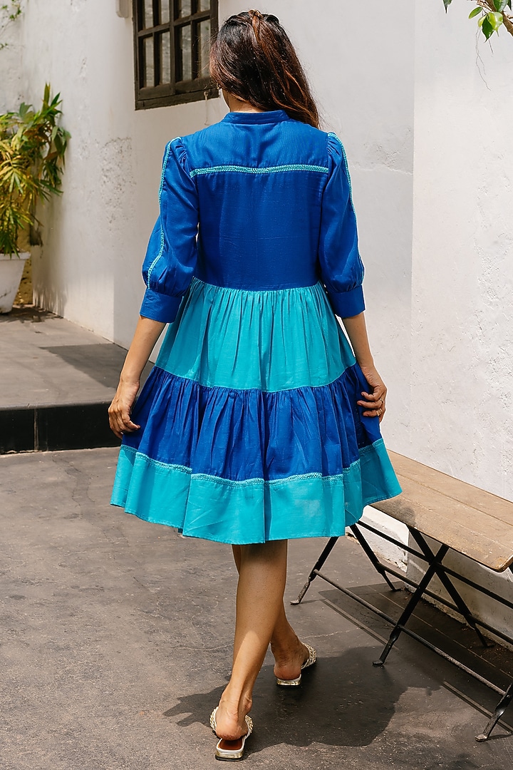 Blue Cotton Summer Dress by House Of Fett at Pernia's Pop Up Shop