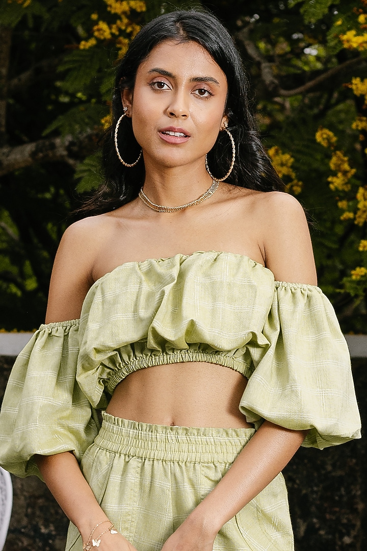 Green Cotton Co-Ord Set by House Of Fett at Pernia's Pop Up Shop
