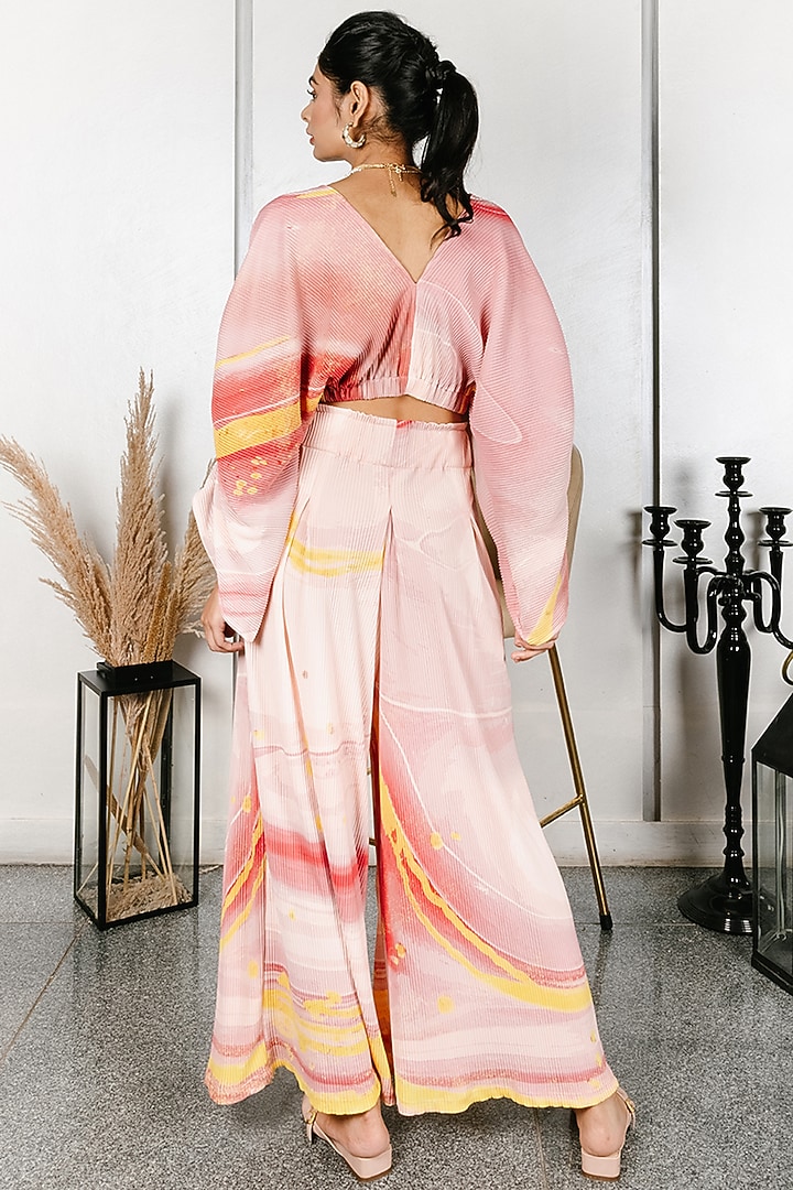 Pink Printed Pant Set by House Of Fett at Pernia's Pop Up Shop