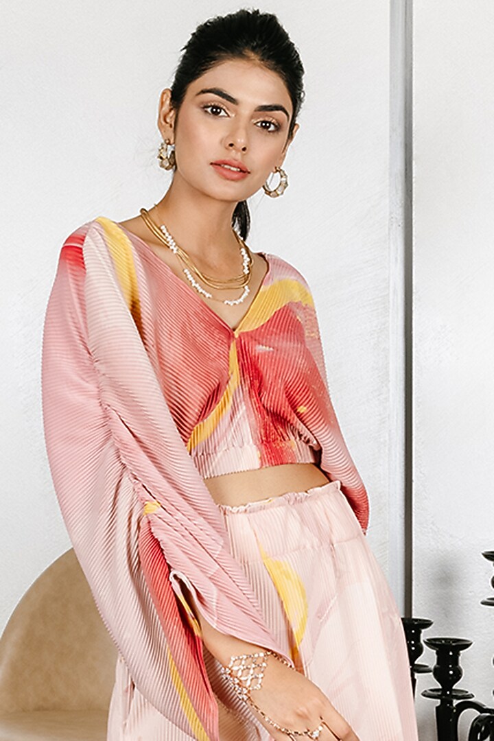 Pink Printed Pant Set by House Of Fett at Pernia's Pop Up Shop