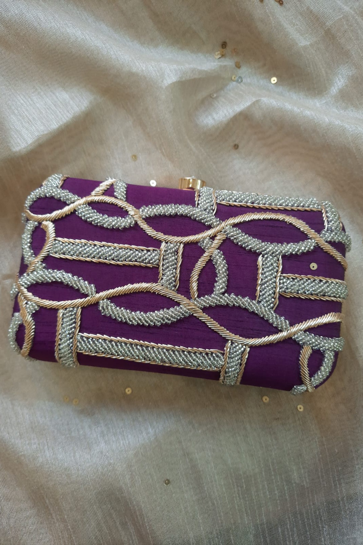Rajasthani Embroidery Purple Clutch I Shop Handmade bag Online I Chanchal –  Chanchal-Bringing Art to Life