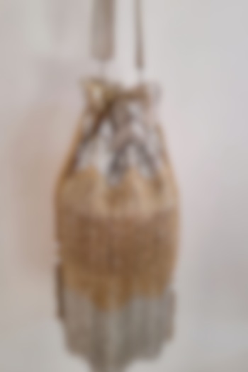 Metallic Embroidered Potli by Feza Bags at Pernia's Pop Up Shop