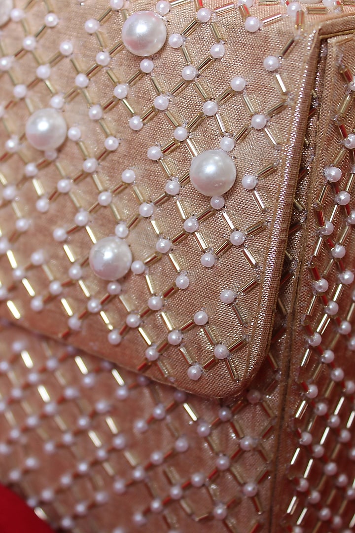 Gold Imported Shimmer Clutch by Feza Bags at Pernia's Pop Up Shop