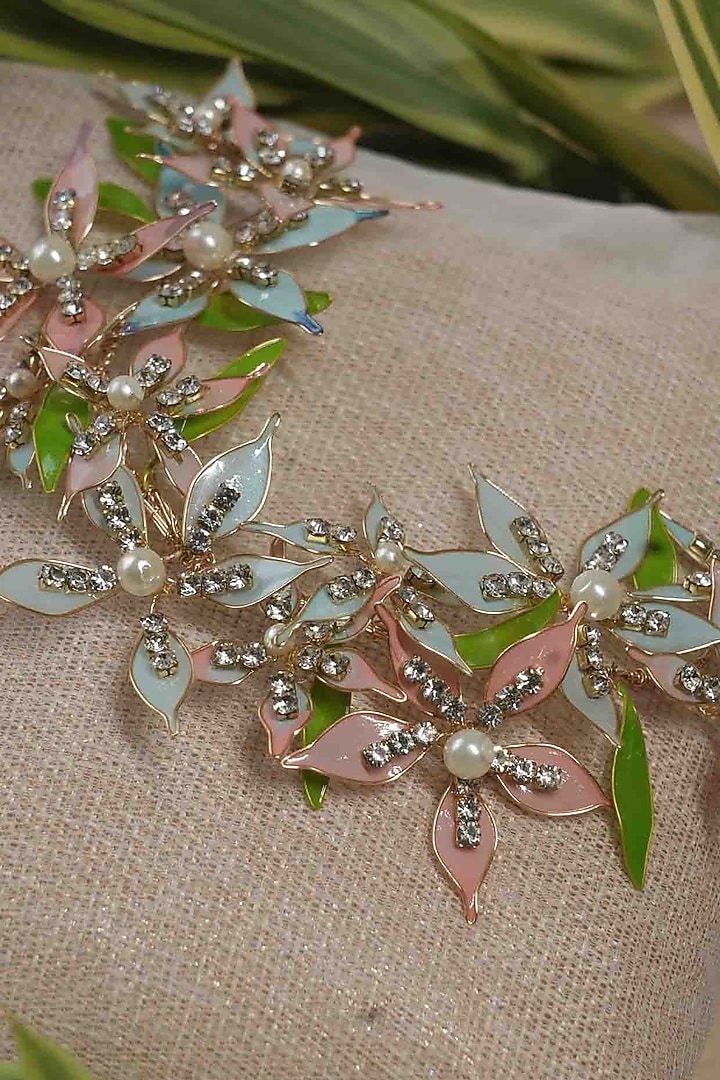 Multi-Colored Pearl & Resin Handcrafted Hair Brooch by FLORISTAA BY MAHEK at Pernia's Pop Up Shop