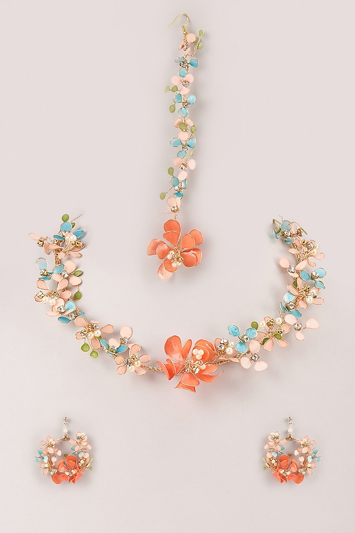 Multi-Colored Resin Necklace Set by FLORISTAA BY MAHEK at Pernia's Pop Up Shop