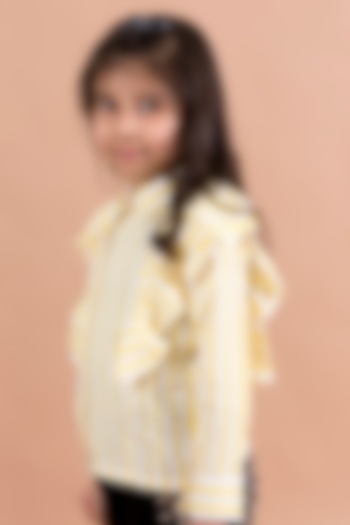 Yellow Cotton Shirt For Girls by Fairies Forever at Pernia's Pop Up Shop