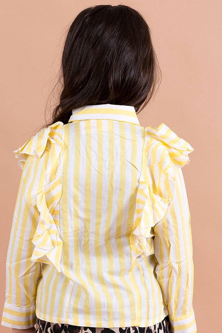 Yellow Cotton Shirt For Girls by Fairies Forever at Pernia's Pop Up Shop