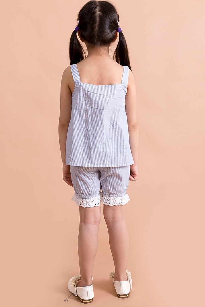 Blue Cotton Nightwear For Girls by Fairies Forever at Pernia's Pop Up Shop