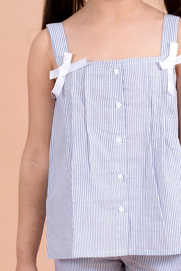 Blue Cotton Nightwear For Girls by Fairies Forever at Pernia's Pop Up Shop